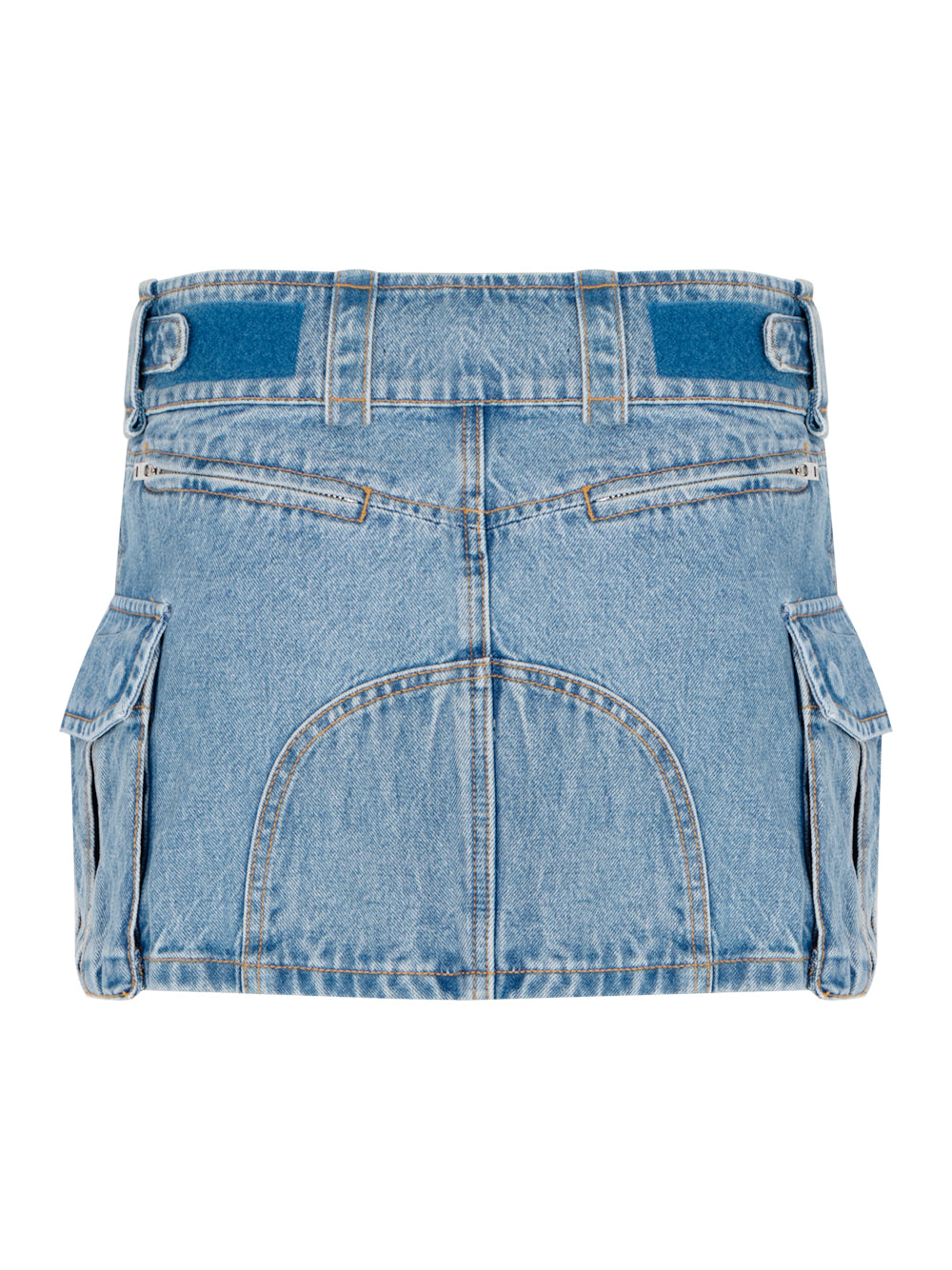 Cargo Pocket Skirt Vintage (Light Indigo)