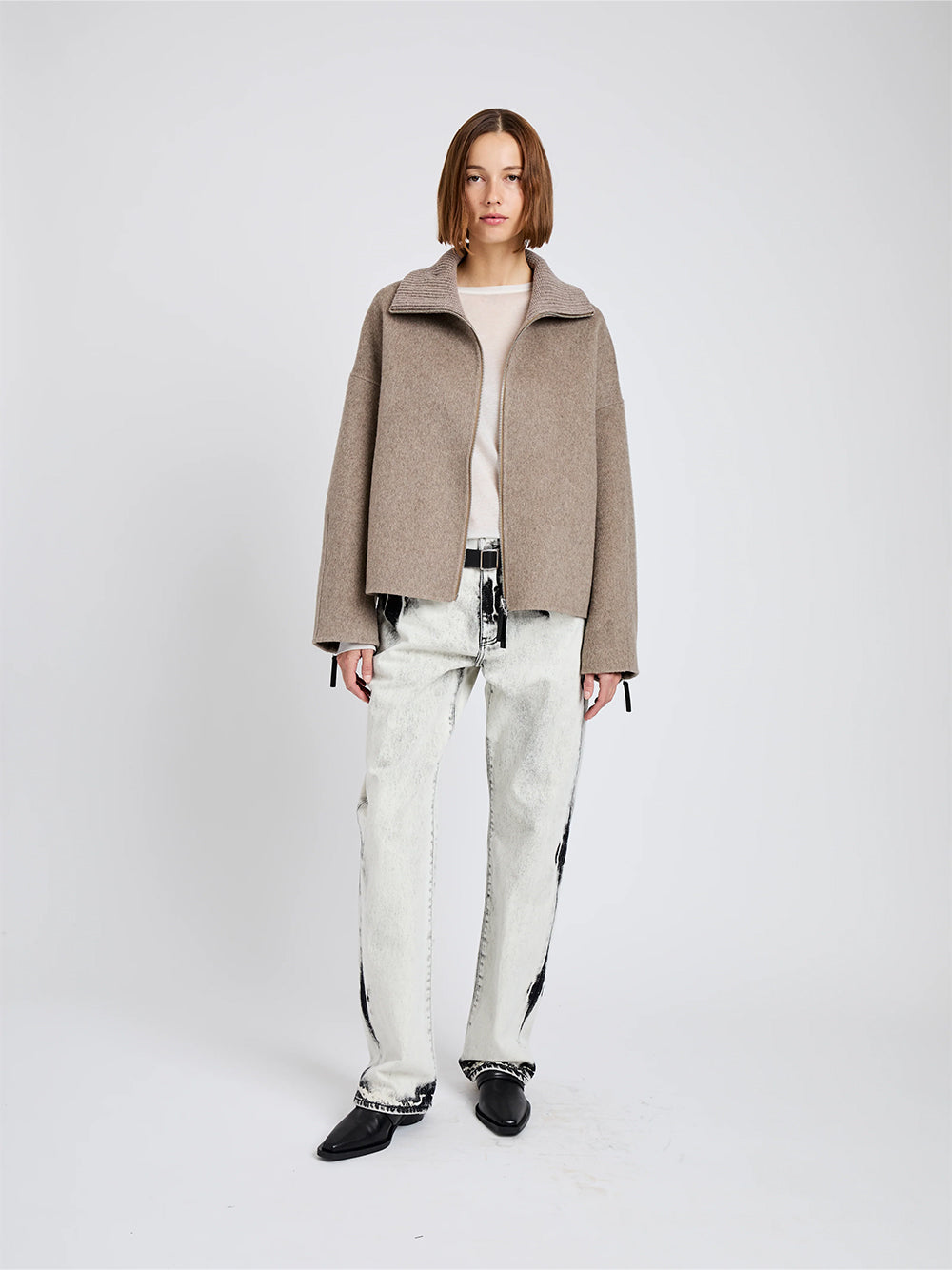 Carina Jacket In Splittable Wool Walnut Melange