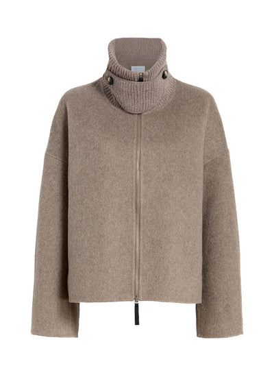 Carina Jacket In Splittable Wool Walnut Melange