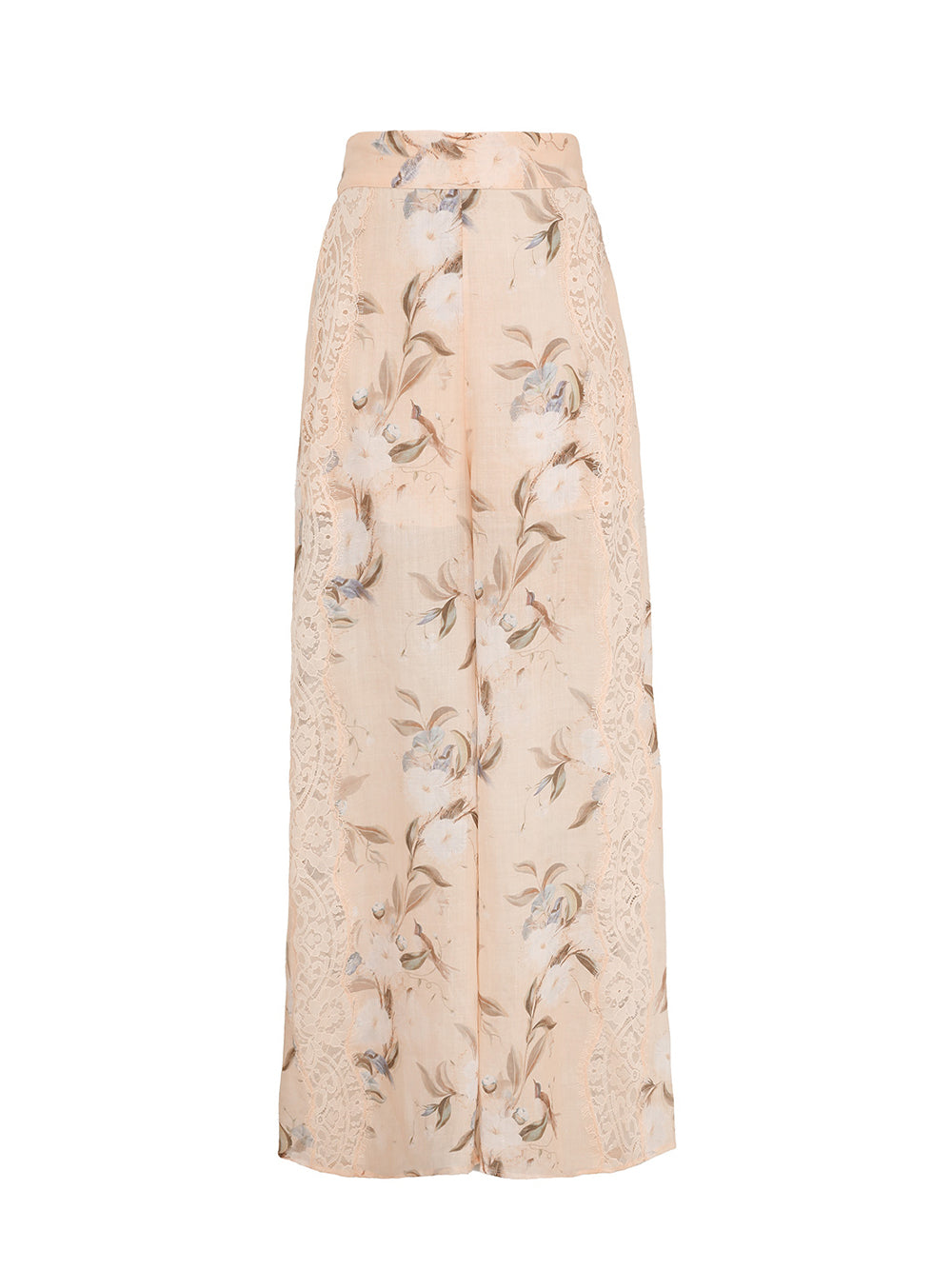 Cascadian Lace Trimmed Pant (Cream Botanical Floral)