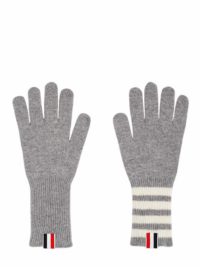 Cashmere 4-Bar Gloves (Light Grey)