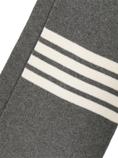 Cashmere Rib 4-Bar Scarf (Medium Grey)