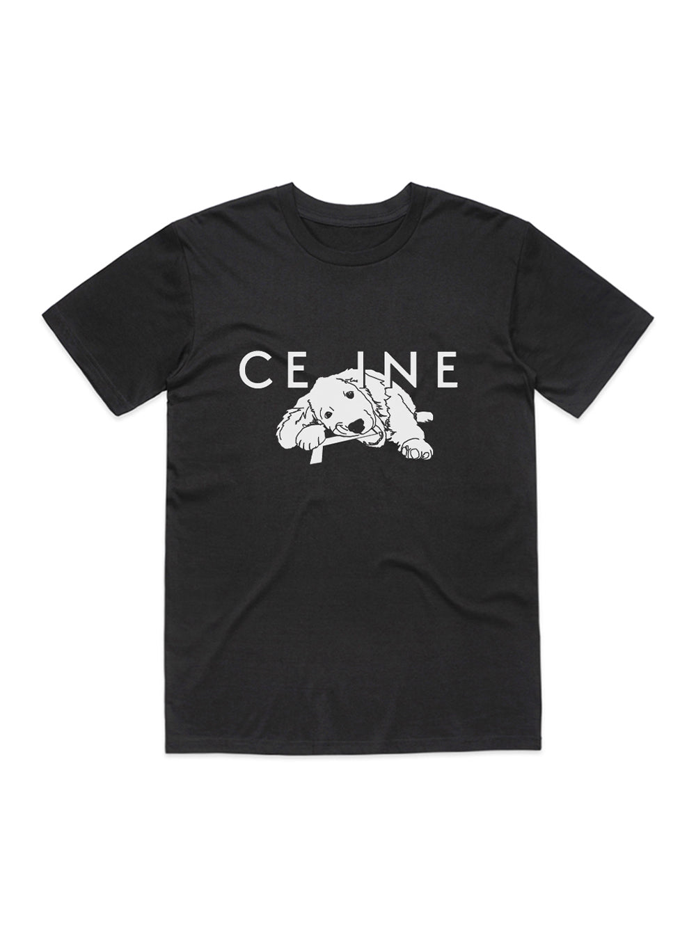 Celine Puppy Chew T-Shirt (Black)