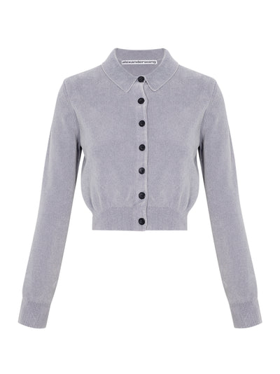 Chenille Cardigan (Washed Grey)