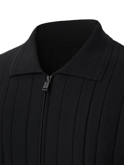 Choice Zip Cardigan (Black)