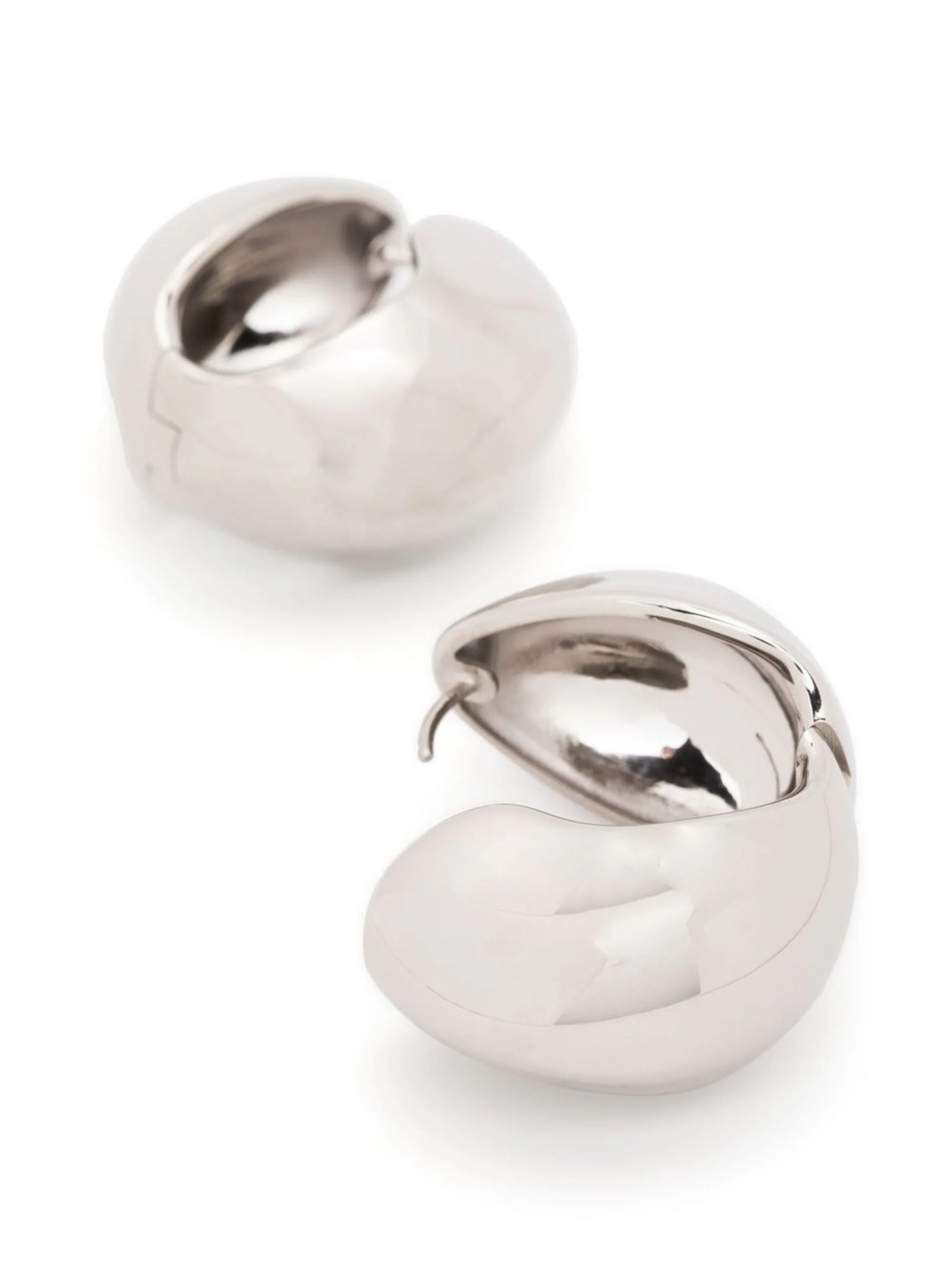 Chunky Huggie-Hoop Earrings (Silver)
