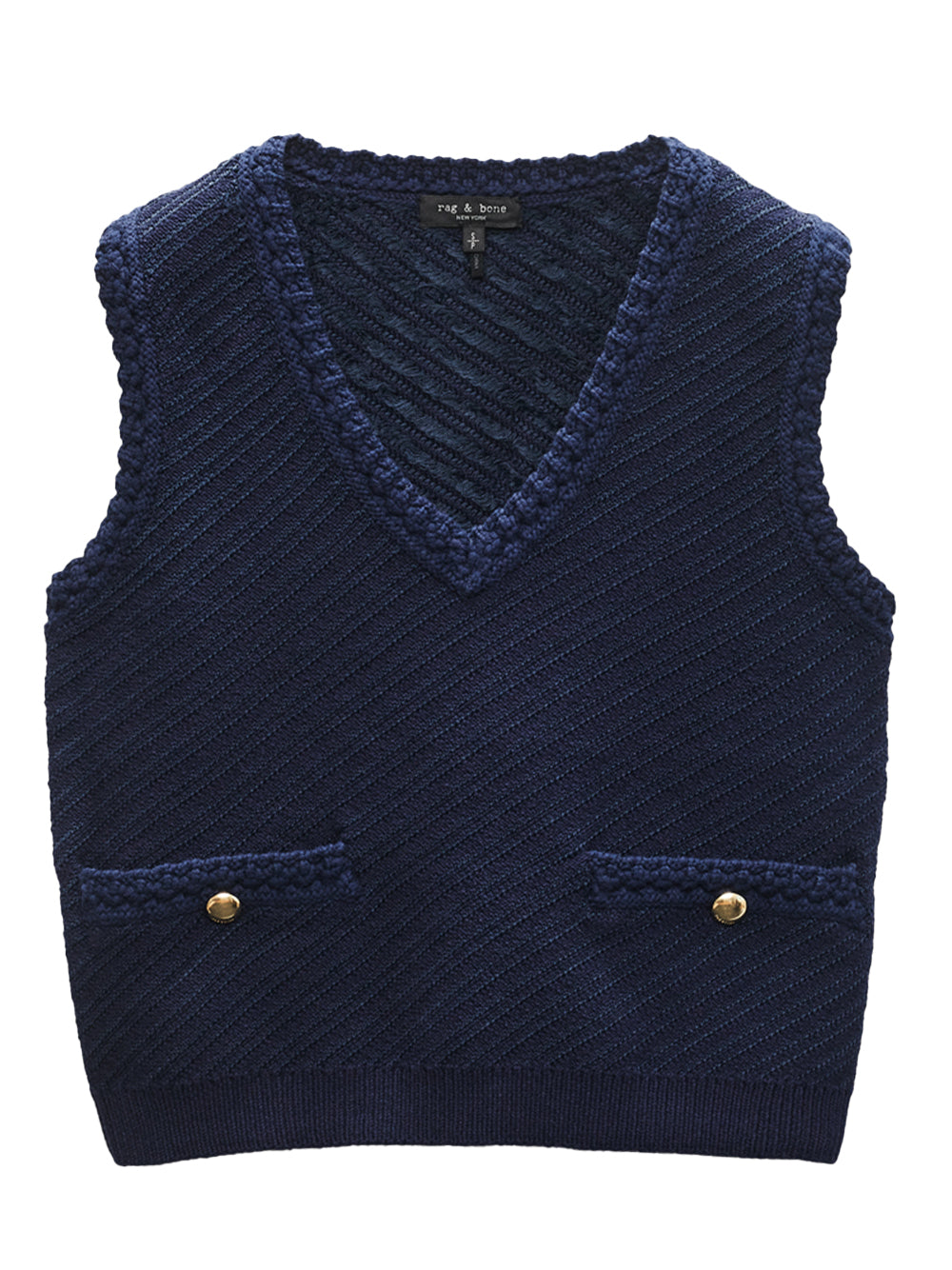 Claire Knit Vest (Indigo)