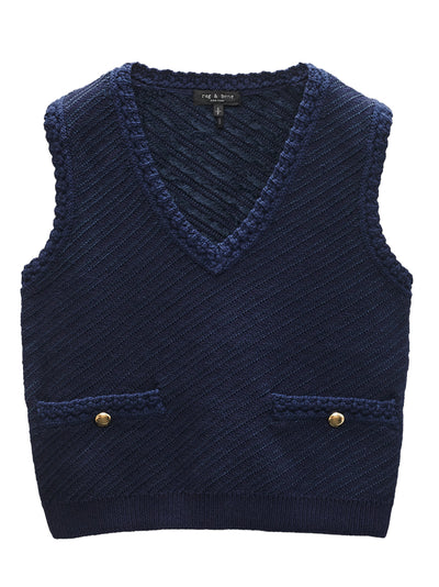 Claire Knit Vest (Indigo)