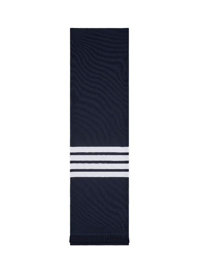 Classic 4-Bar Loopback Scarf (Navy)