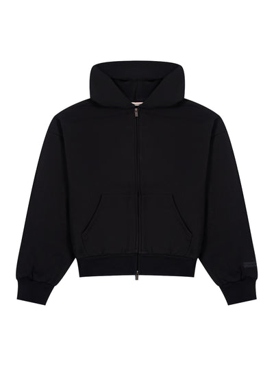 Classic Full Zip-Up Hoodie (Jet Black)