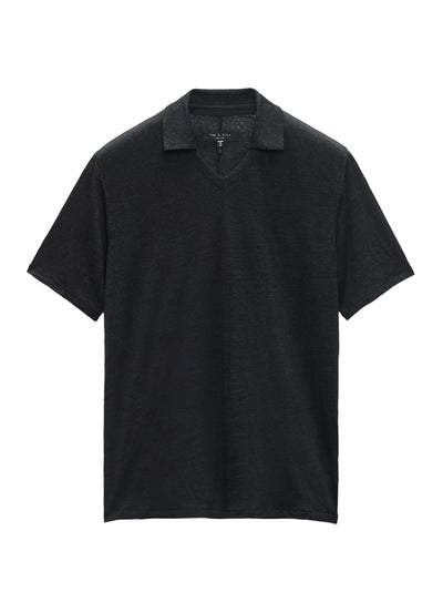 Classic Linen Johnny Polo (Black)