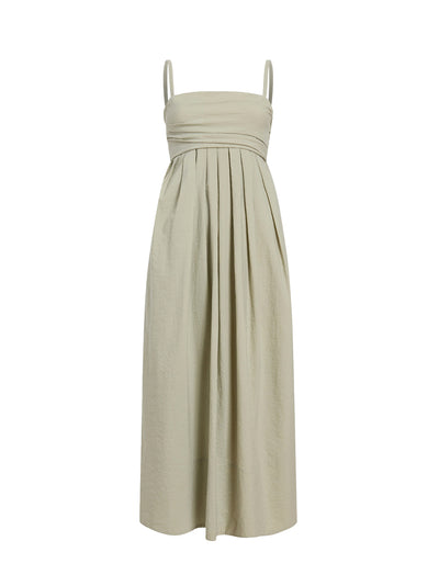 Claudine Dress In Tech Poplin (Sage)