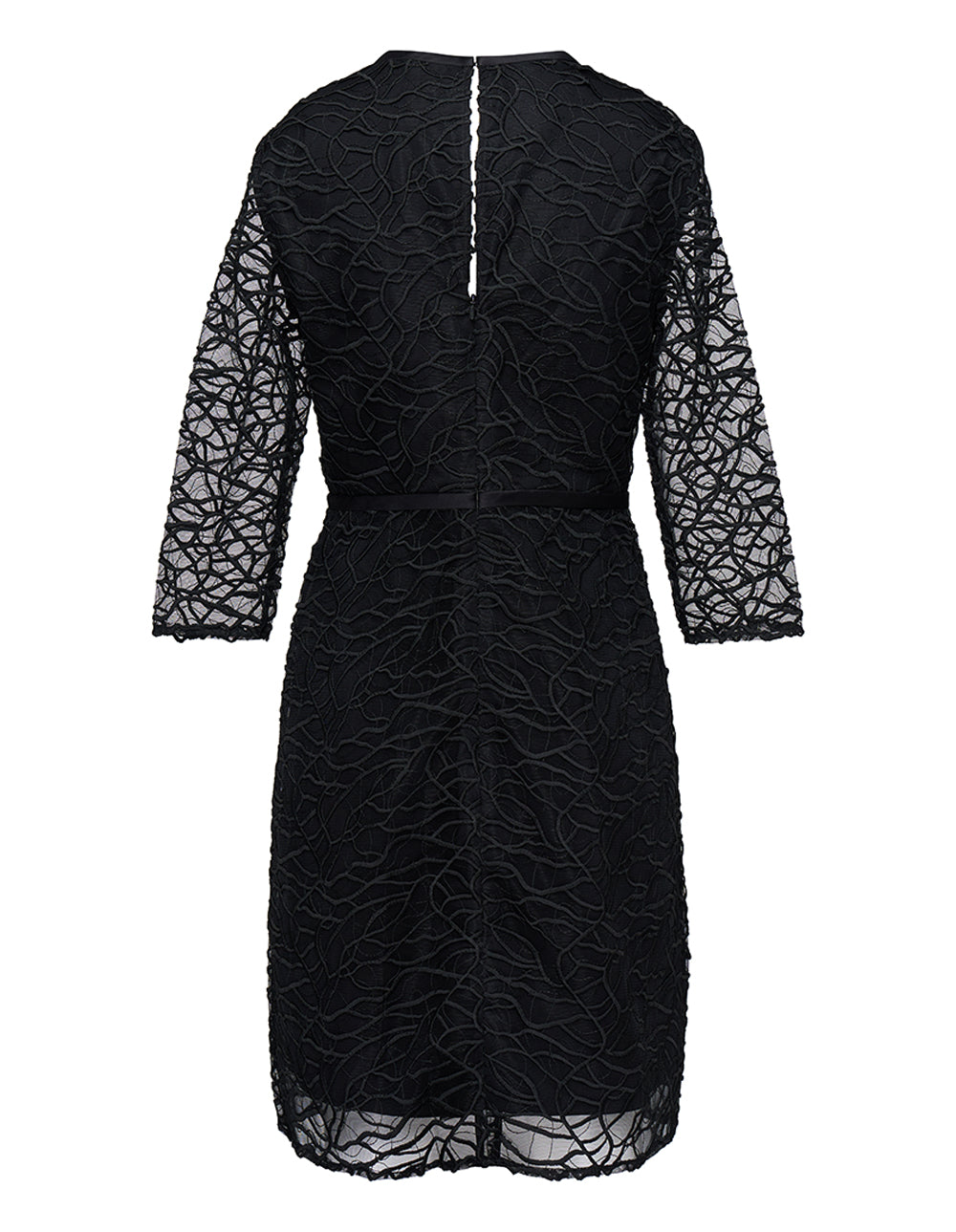 Club21 Collection Abstract Scribble Lace Dress (Black)