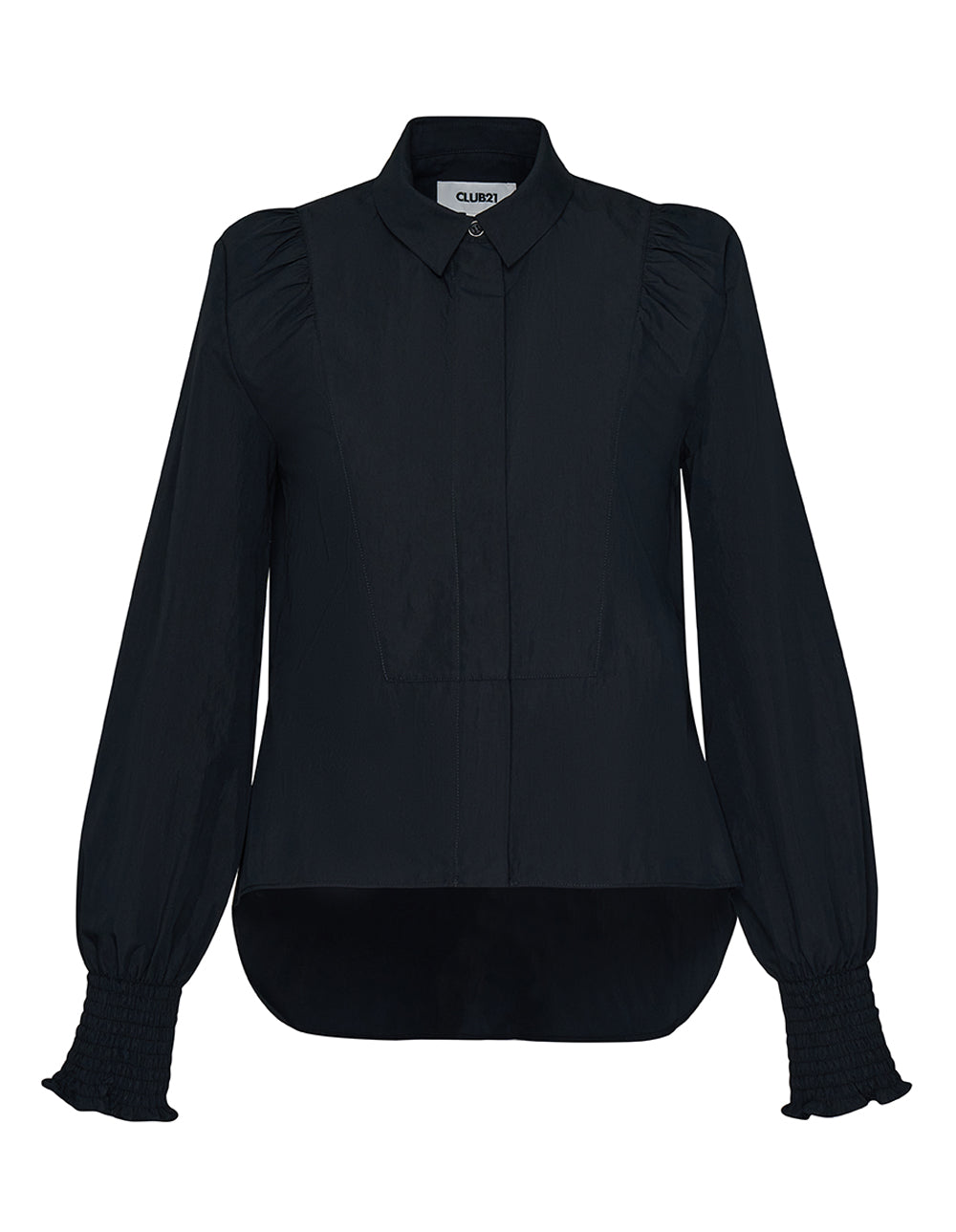 Club21 Collection Cotton Nylon Padded Shirt (Black)