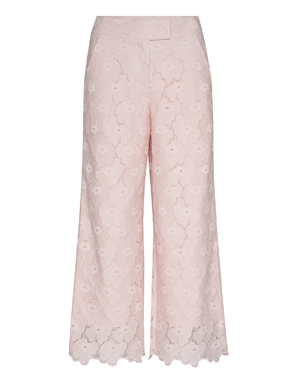 Club21 Collection Floral Lace Cropped Pants (Ivory)
