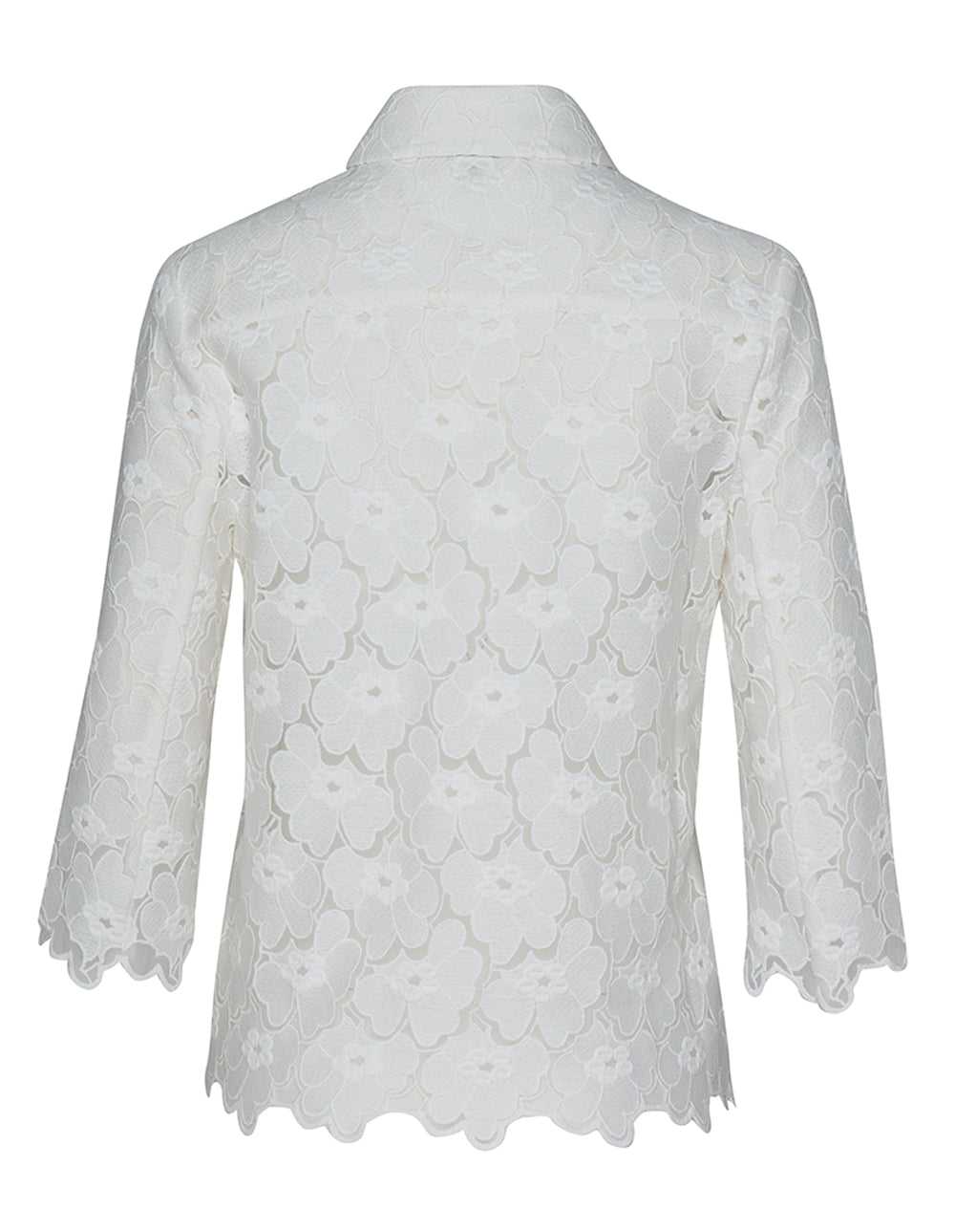 Club21 Collection Floral Lace Patch Shirt (White)