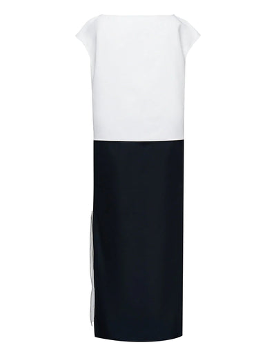 Club21 Collection Polyester Fine Canvas Zip-Up Dress (White)