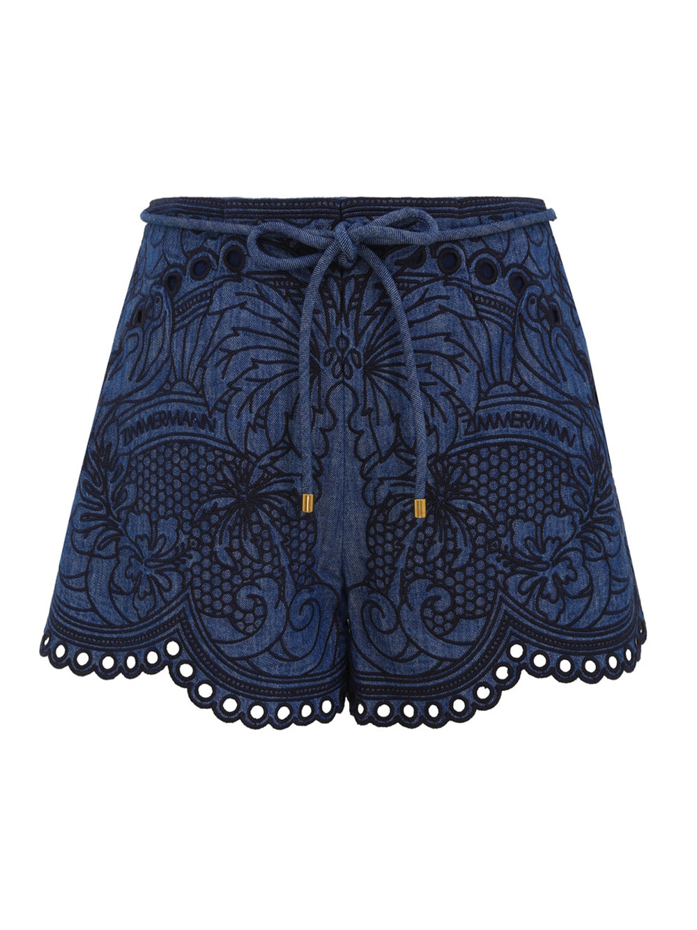Coco Embroidered Denim Short Railway (Blue)