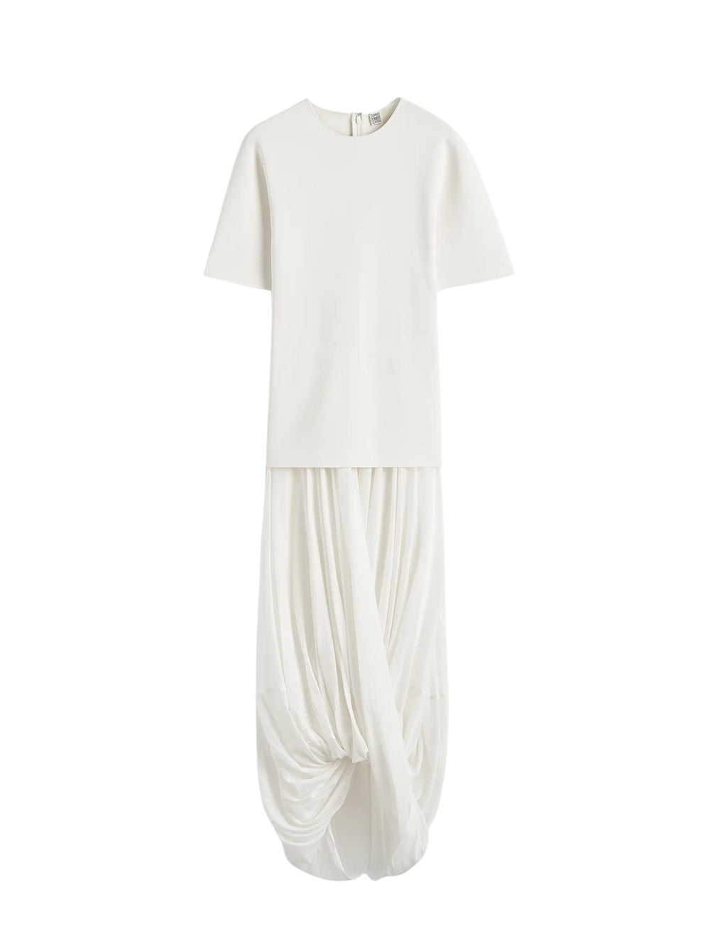 Cocoon Tee Dress (White)