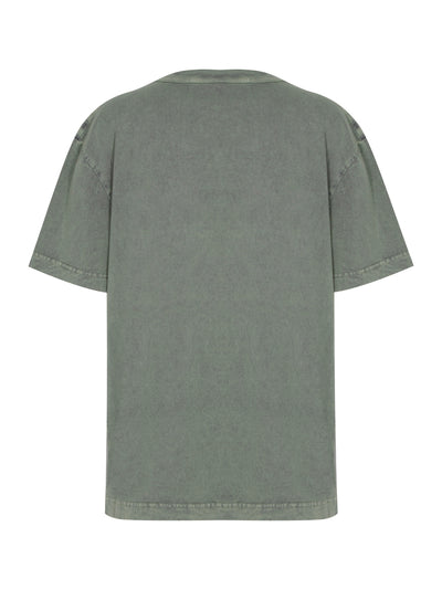 Bi-Color Acid Tee With Embossed Logo (Acid Smoke Green)