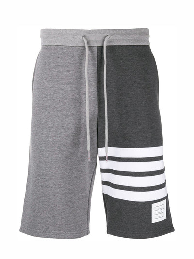 Colour-Block 4-Bar Shorts (Tonal Grey)