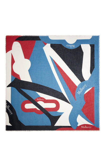 Colour Block Square Scarf (Brighton Blue & Night Sky)