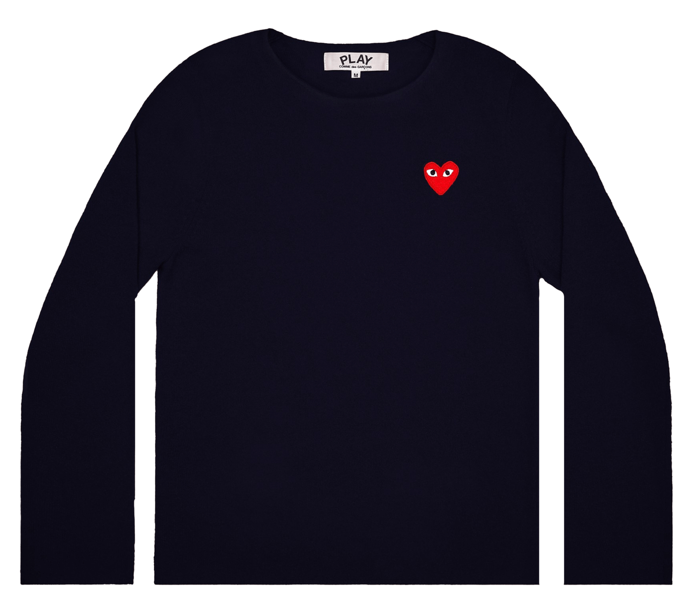       Comme-des-Garcons-Play-Comme-des-Garcons-Play-Red-emblem-Sweater-Women-Black-1