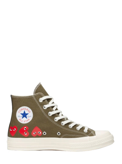 Comme-des-Garcons-Play-Converse-Multi-hearts-High-Top-Sneaker-Green-1