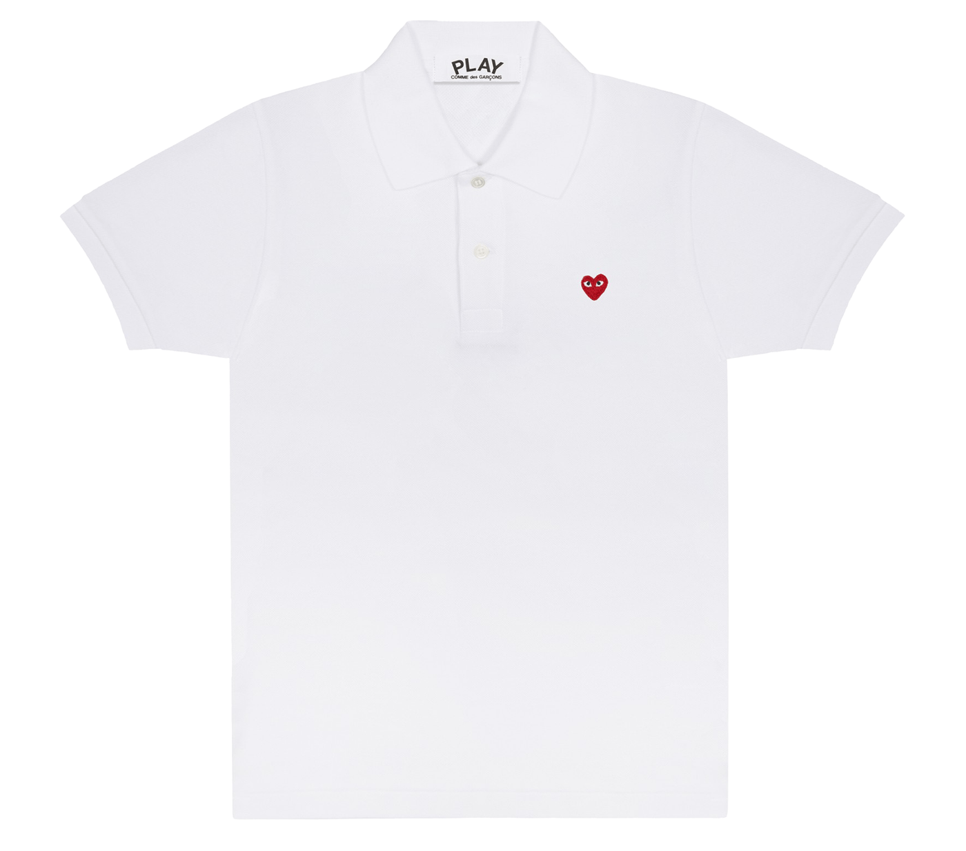    Comme-des-Garcons-Play-Polo-Shirt-with-Little-Red-Emblem-Women-White-1