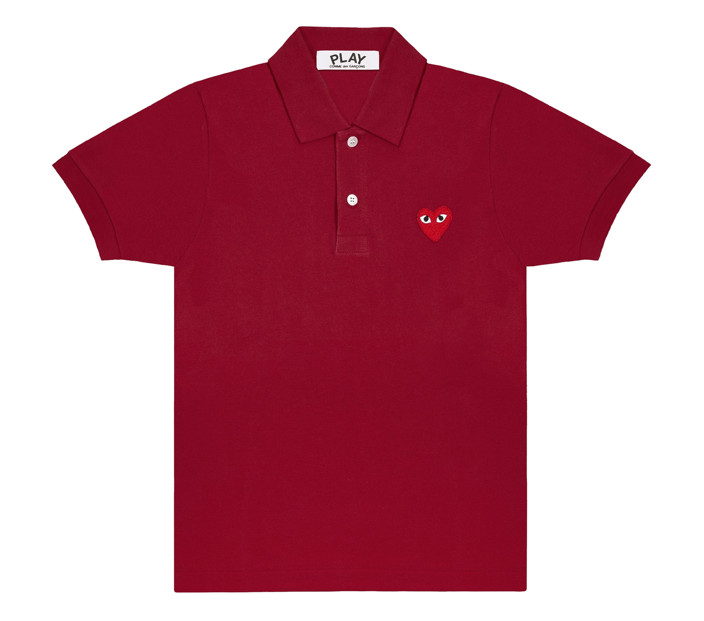    Comme-des-Garcons-Play-Polo-Shirt-with-Red-Emblem-Men-DarkRed-1