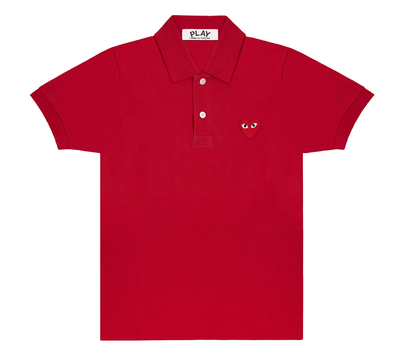   Comme-des-Garcons-Play-Polo-Shirt-with-Red-Emblem-Men-Red-1