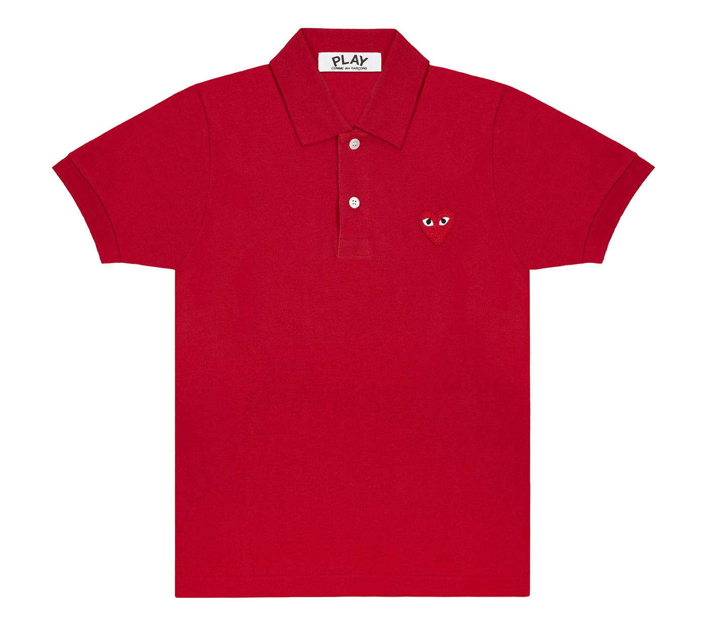    Comme-des-Garcons-Play-Polo-Shirt-with-Red-Emblem-Women-Red-1