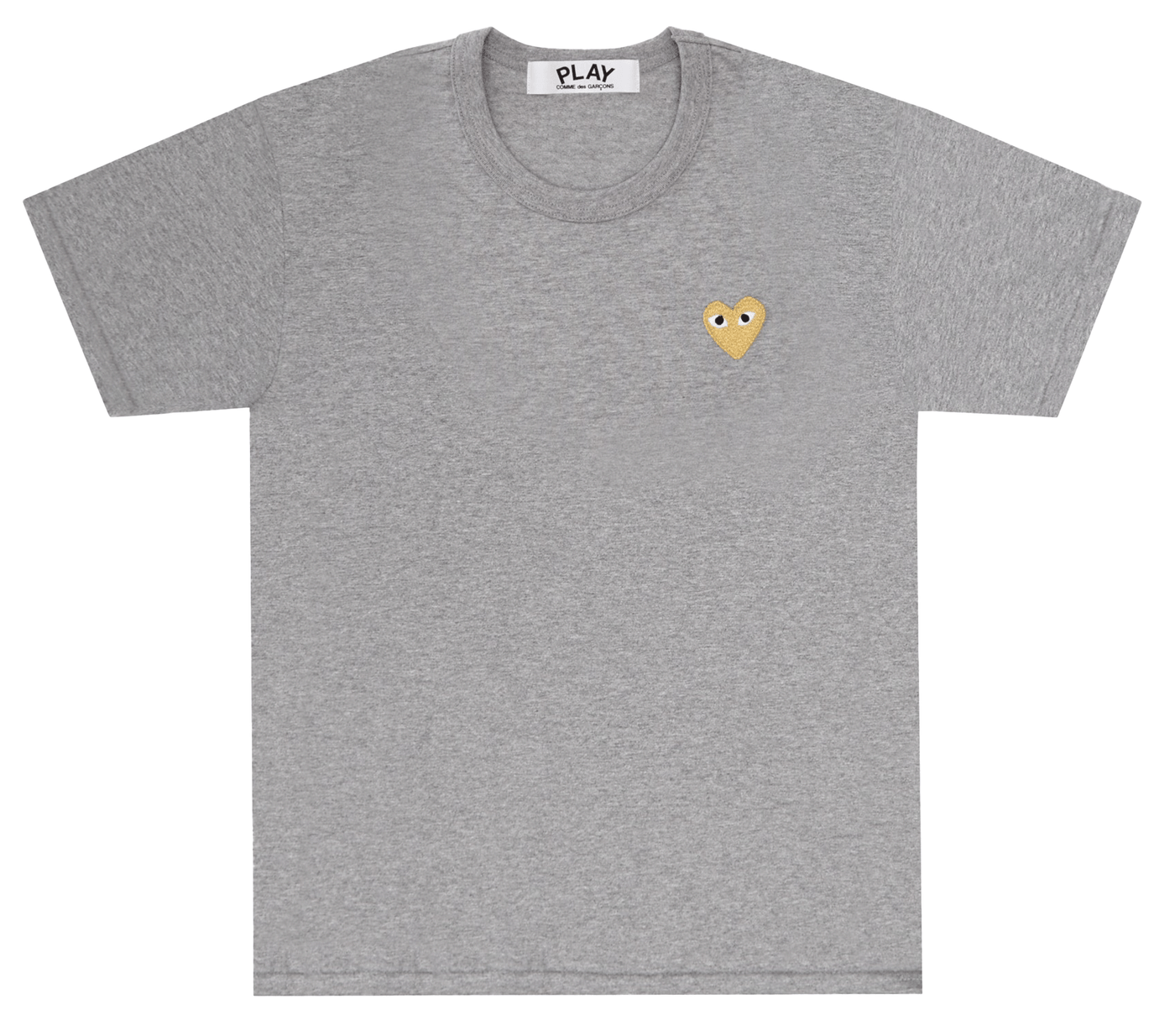    Comme-des-Garcons-Play-T-Shirt-With-Gold-Emblem-Men-Grey-1