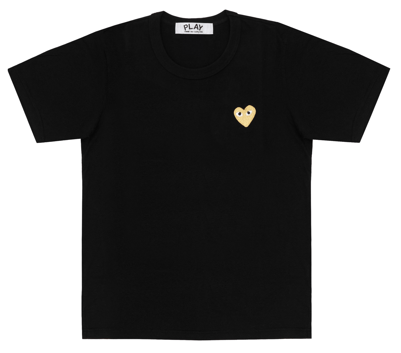     Comme-des-Garcons-Play-T-Shirt-With-Gold-Emblem-Women-Black-1