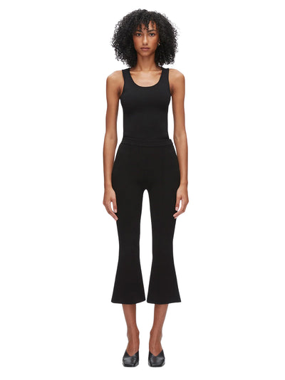 Compact Cropped Kickflare Pant (Black)