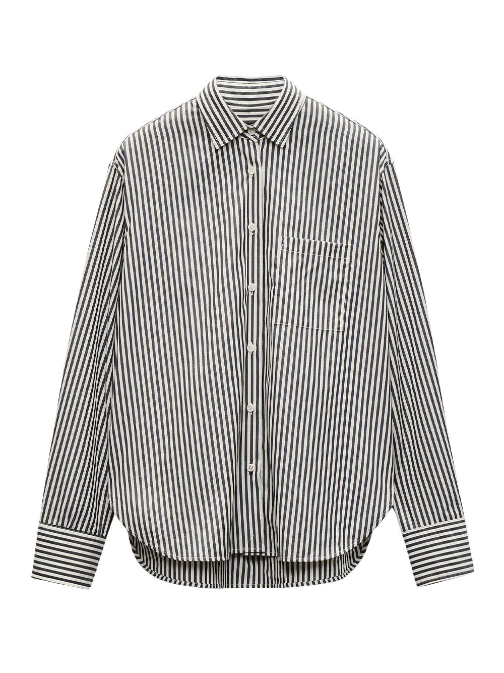 Connie Striped Shirt (Blue Stripe)