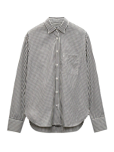Connie Striped Shirt (Blue Stripe)