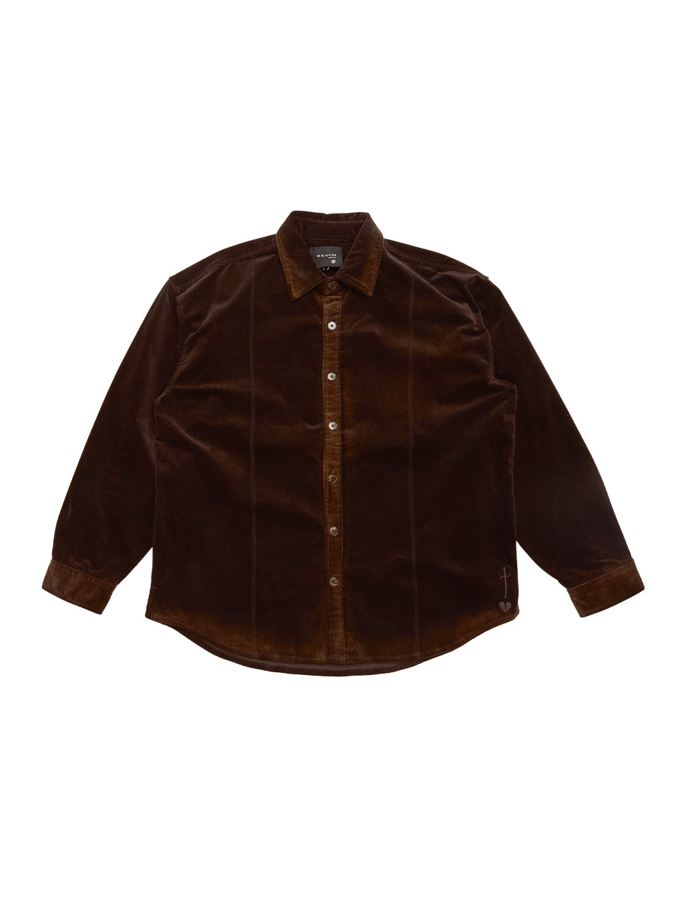 Cord LS Shirt (Washed Brown)