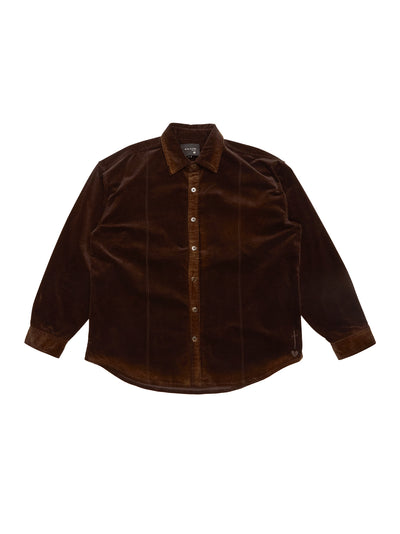 Cord LS Shirt (Washed Brown)