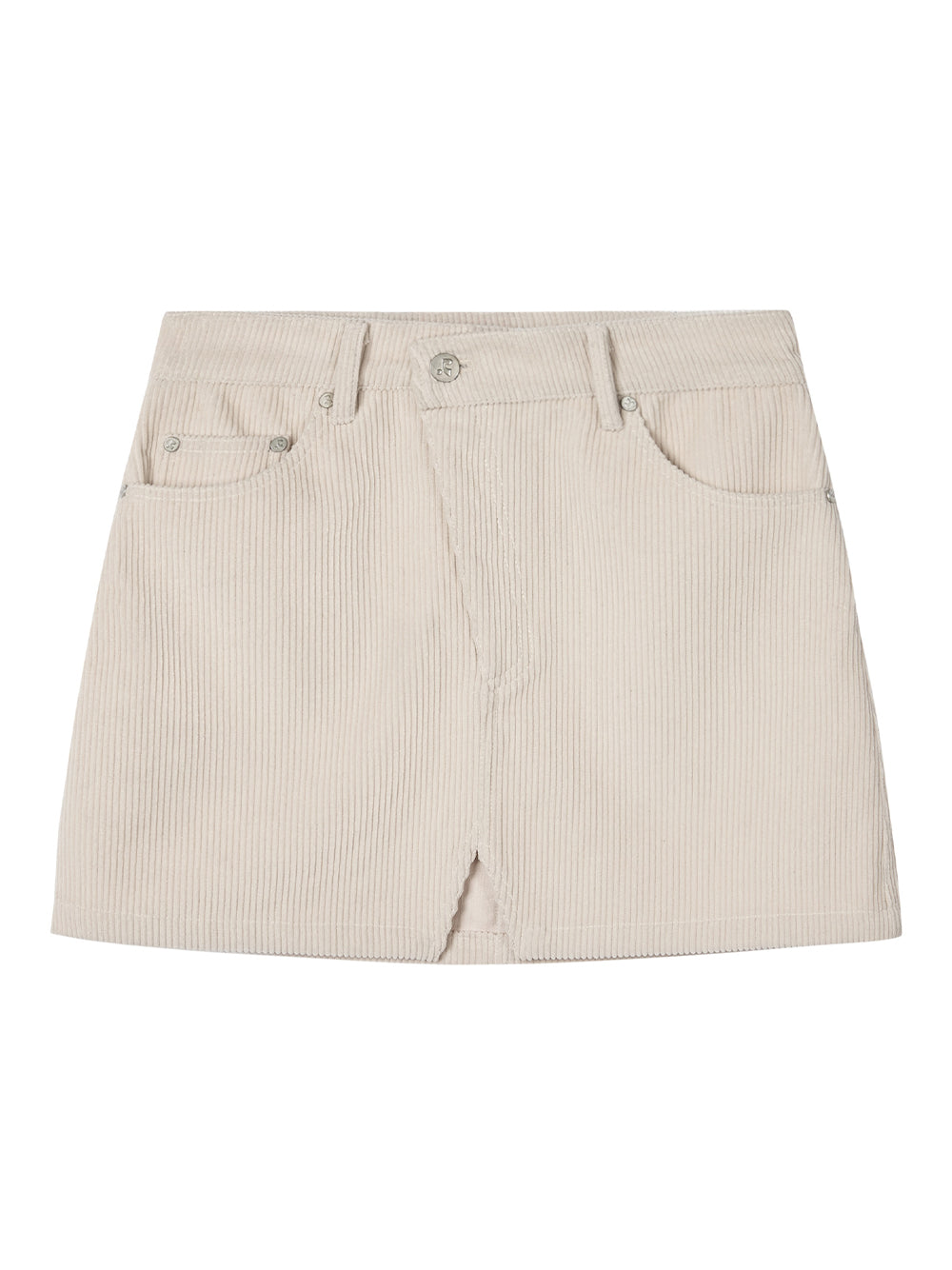 Corduroy Unbalance Skirt (Pink)