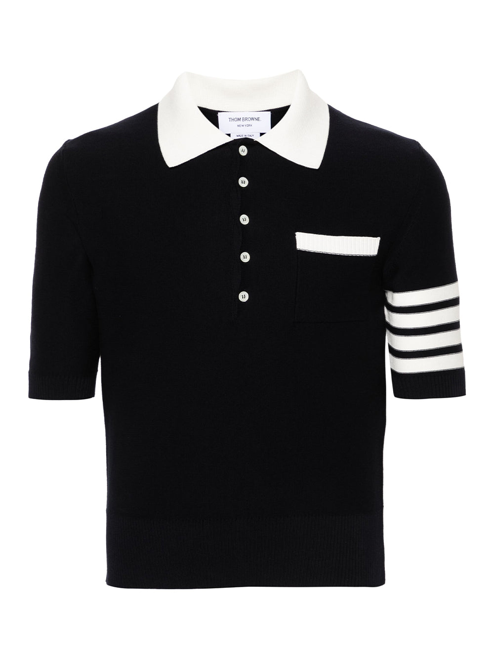 Cotton 4-Bar Relaxed Fit Hector Polo (Navy)