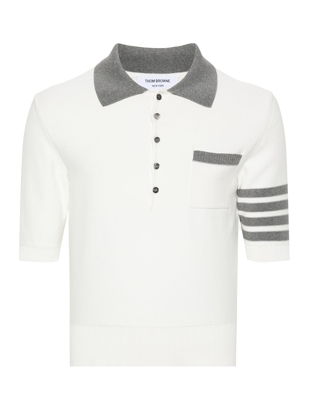 Cotton 4-Bar Relaxed Fit Hector Polo (White)