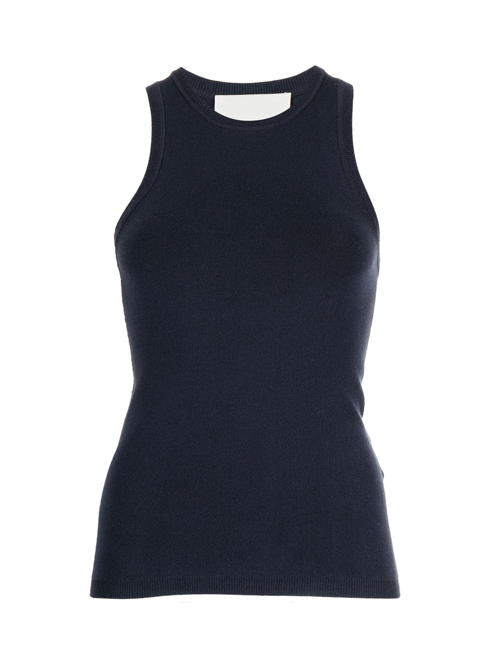 Cotton Blend Crepe Tank (Midnight)