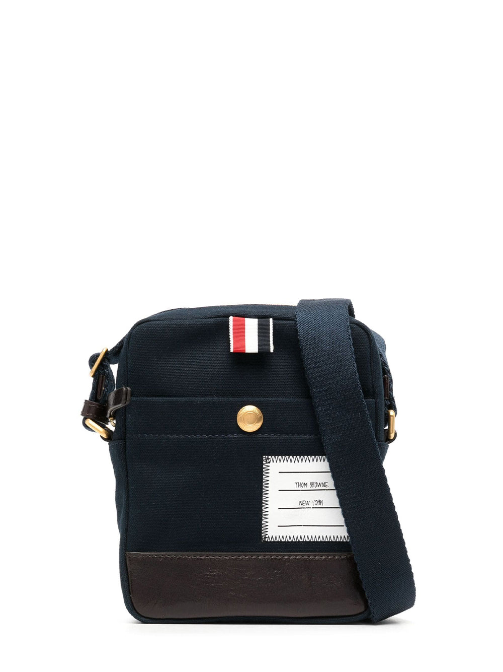 Cotton Canvas Snap Pocket Camera Bag (Navy)