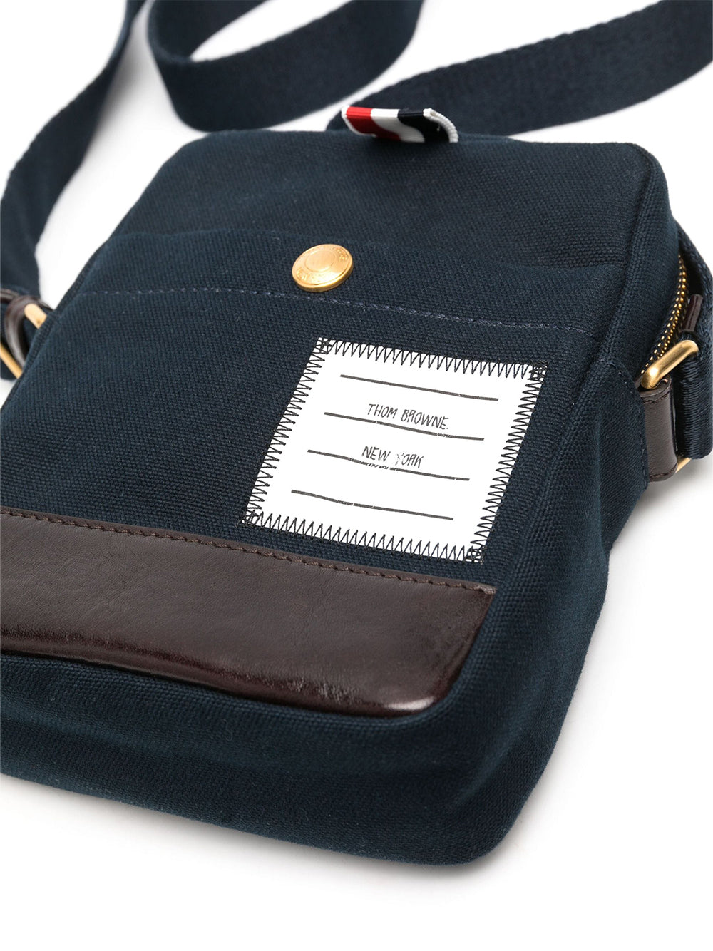 Cotton Canvas Snap Pocket Camera Bag (Navy)