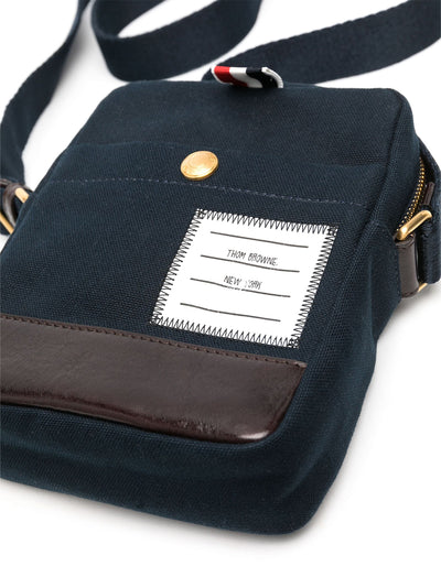 Cotton Canvas Snap Pocket Camera Bag (Navy)