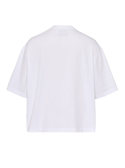 Cotton Jersey Boxy Tee (White)