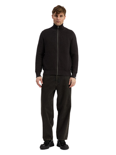 Cotton Ottoman Andrew (Dark Grey)