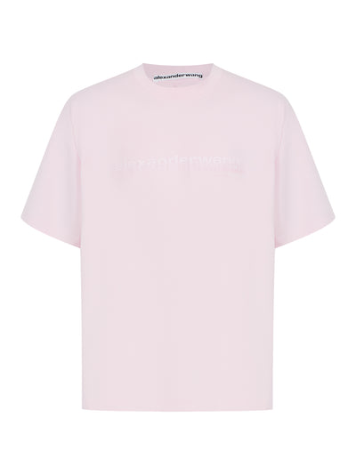 Cotton Oversized Logo Tee (Light Pink)