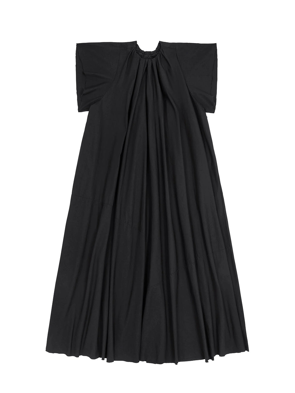 Cotton Poplin Maxi Dress (Black)
